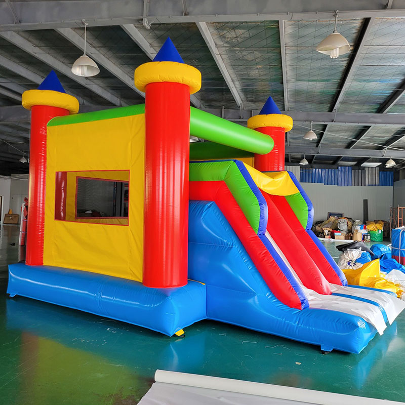 Kids Outdoor House With Slide - Bounce House with Slide Jumping Castle