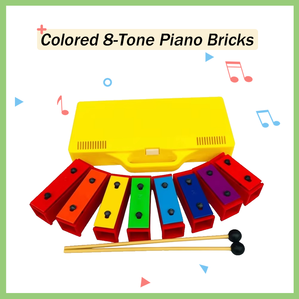 Kids Outdoor Xylophone - Portable 8 Notes Chromatic Xylophone Glockenspiel