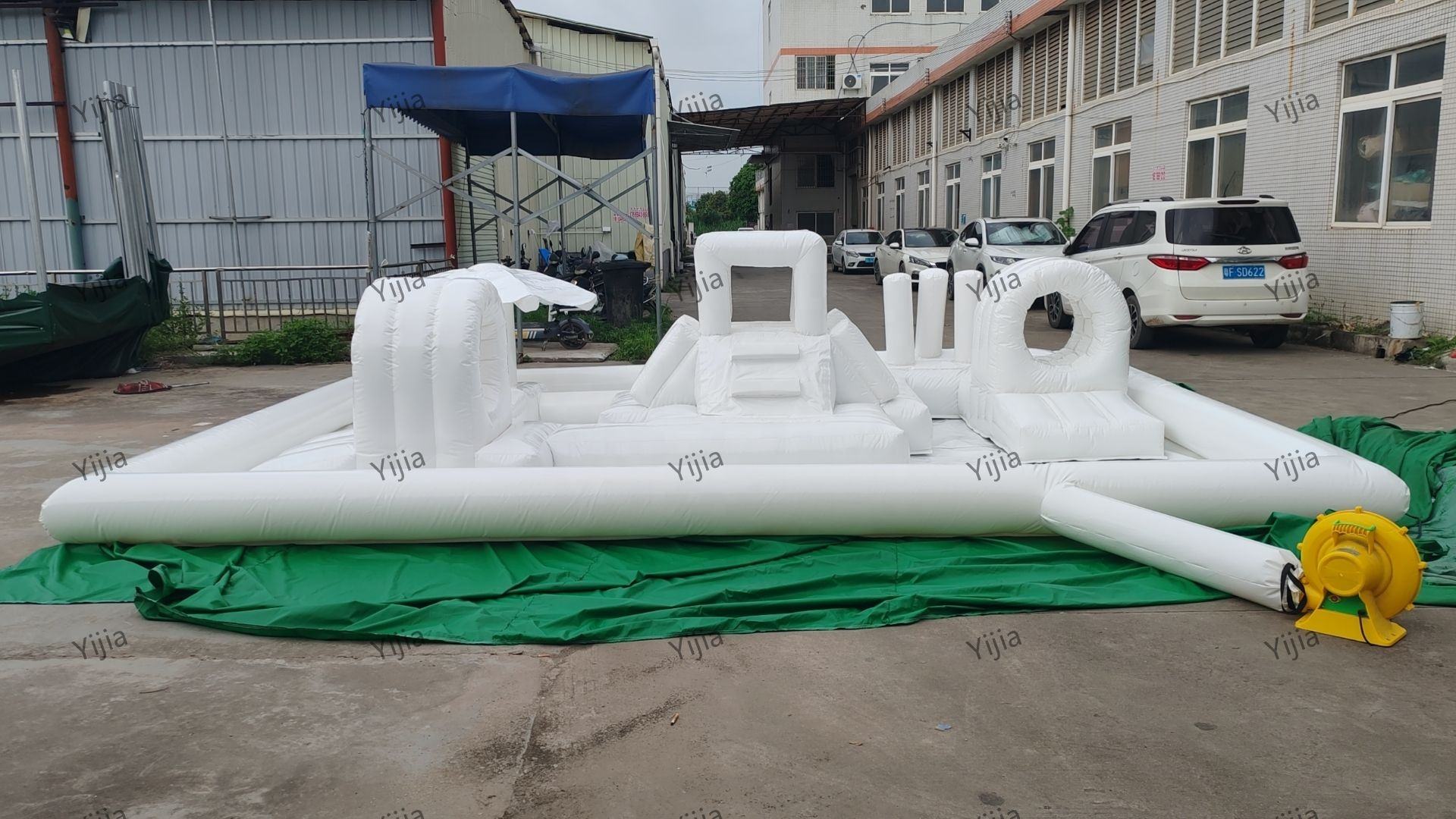 Stock 6M Soft Play Equipment B - Kids Outdoor House With Slide 评论和价格