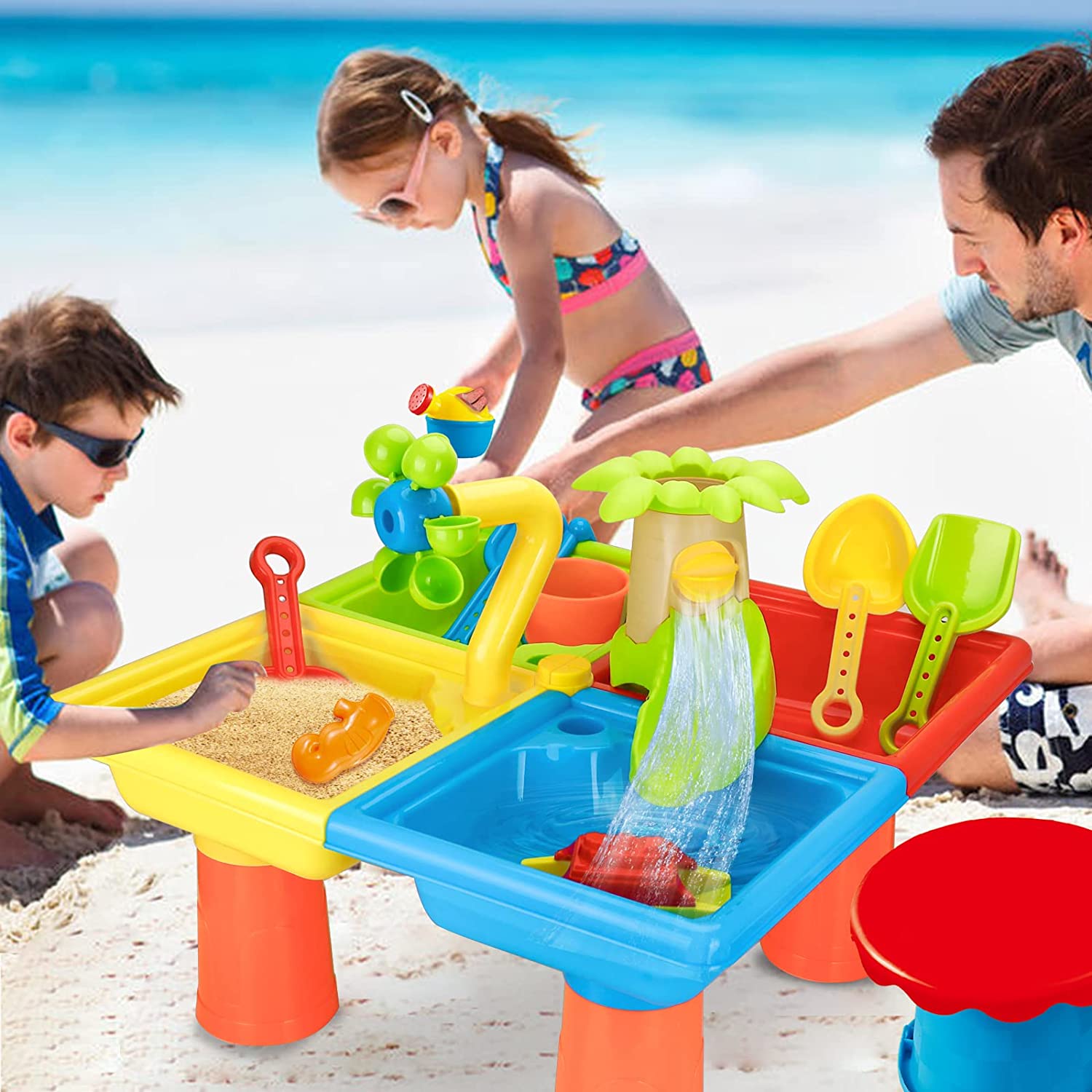 Beach Table Sand Play Toys Chi - Kids Outdoor Water Play 评论和价格