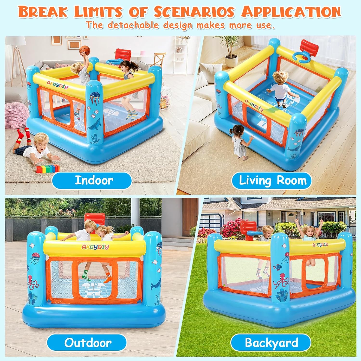 Bounce House, PVC Inflatable B - Kids Outdoor Jumping 评论和价格