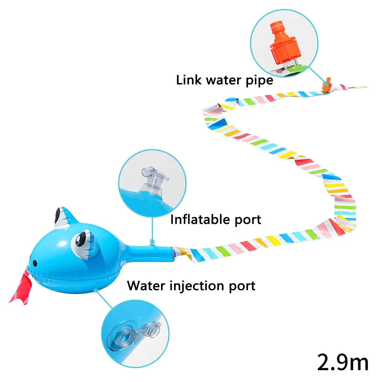 Inflatable Water Spray Snake T - Kids Outdoor Water Play 评论和价格