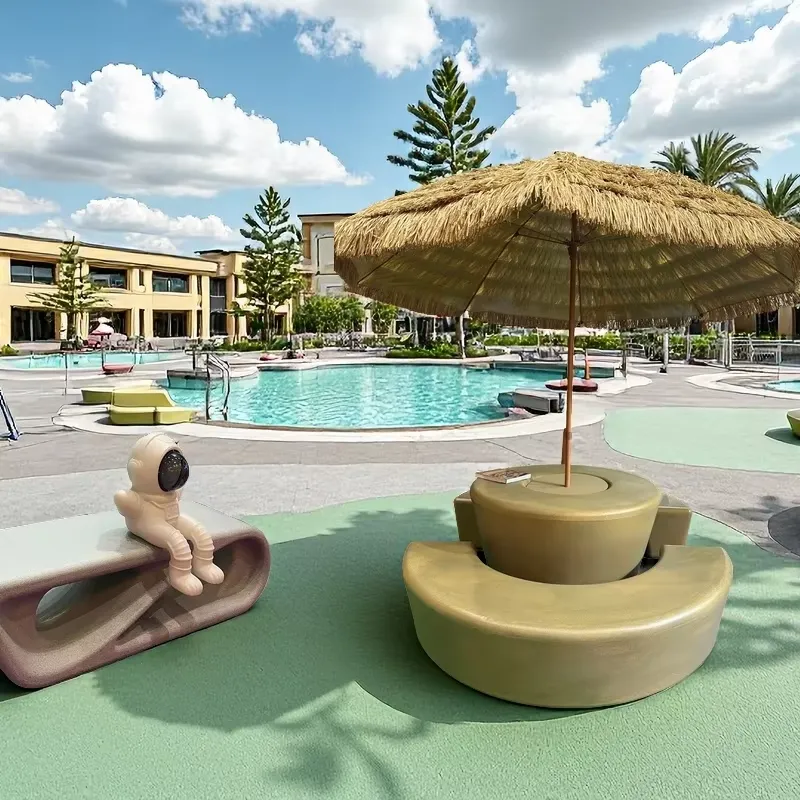 Modern Outdoor Round Table and - Kids Outdoor Bench With Umbrella 评论和价格