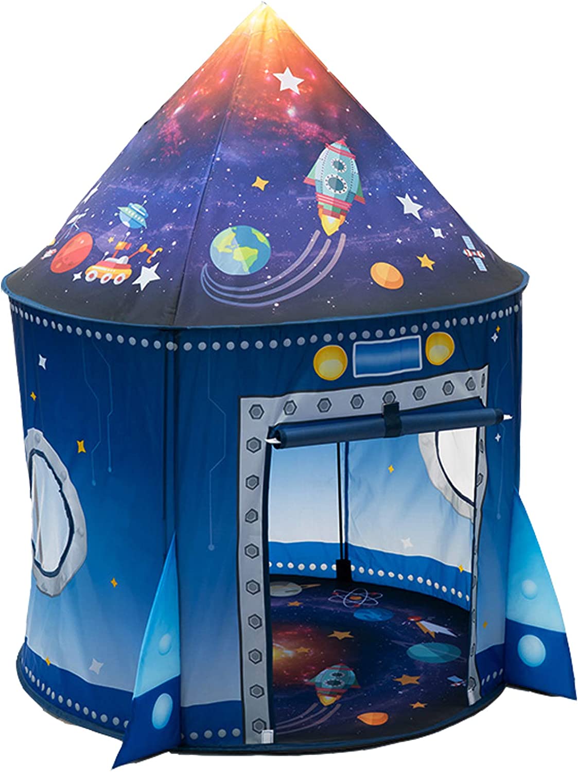 Rocket Ship Kids Tent Pop Up P - Kids Outdoor Tunnel 评论和价格