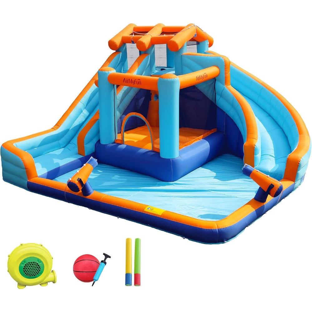 Large Water Slide Bounce House - Kids Outdoor House With Slide 评论和价格