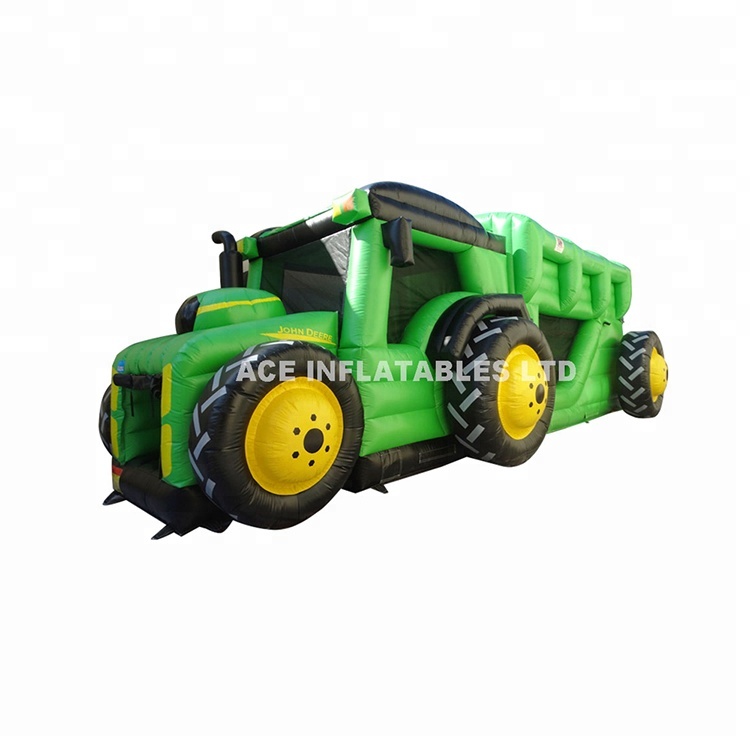 Inflatable Tractor Obstacle Co - Kids Outdoor House With Slide 评论和价格