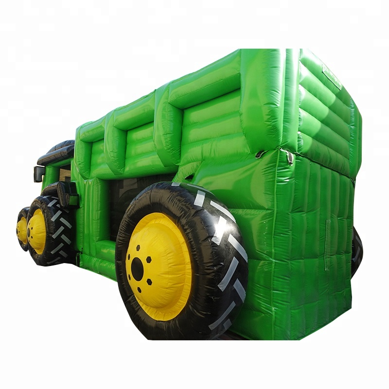Inflatable Tractor Obstacle Co - Kids Outdoor House With Slide 评论和价格