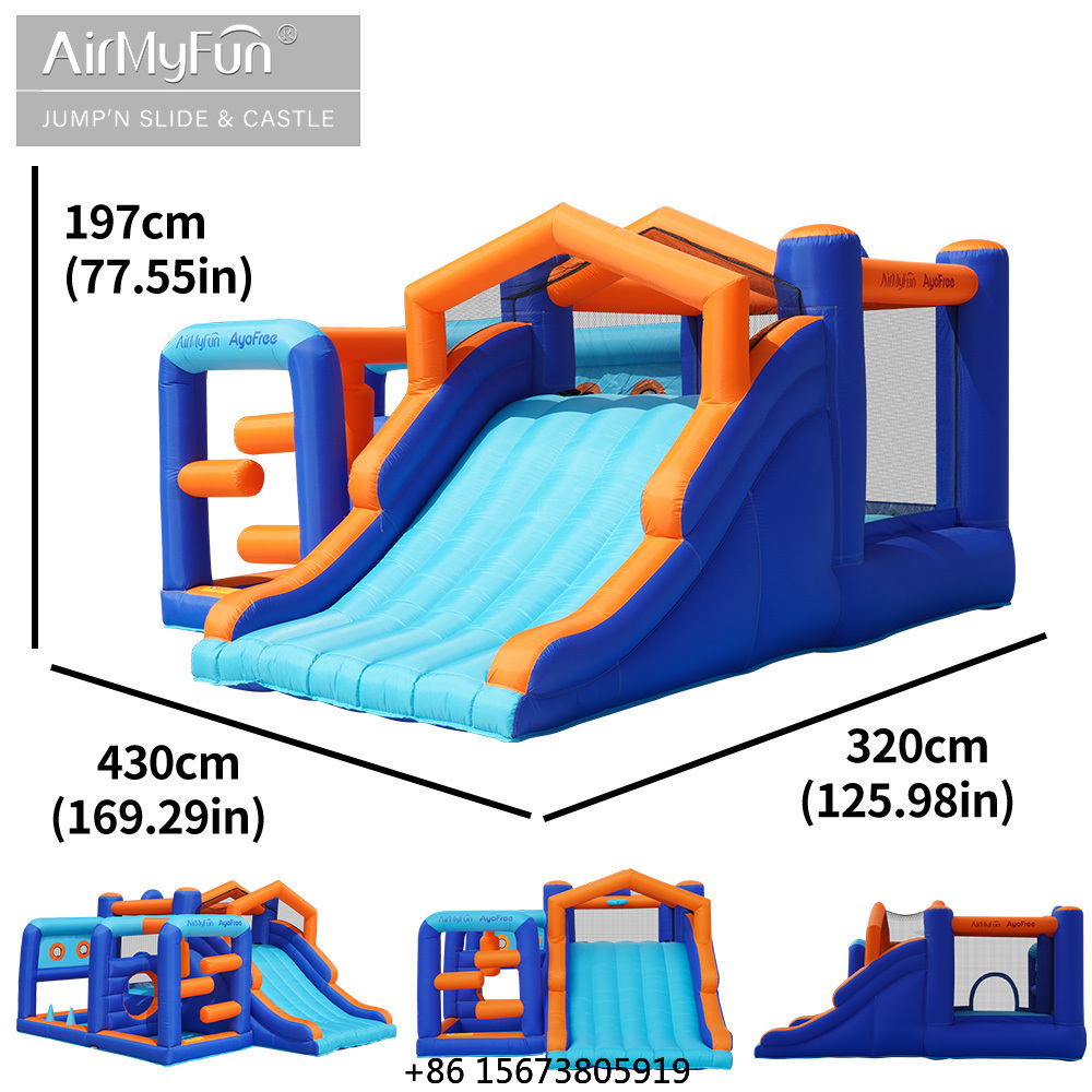 In Stock Best Selling PVC Fabr - Kids Outdoor House With Slide 评论和价格