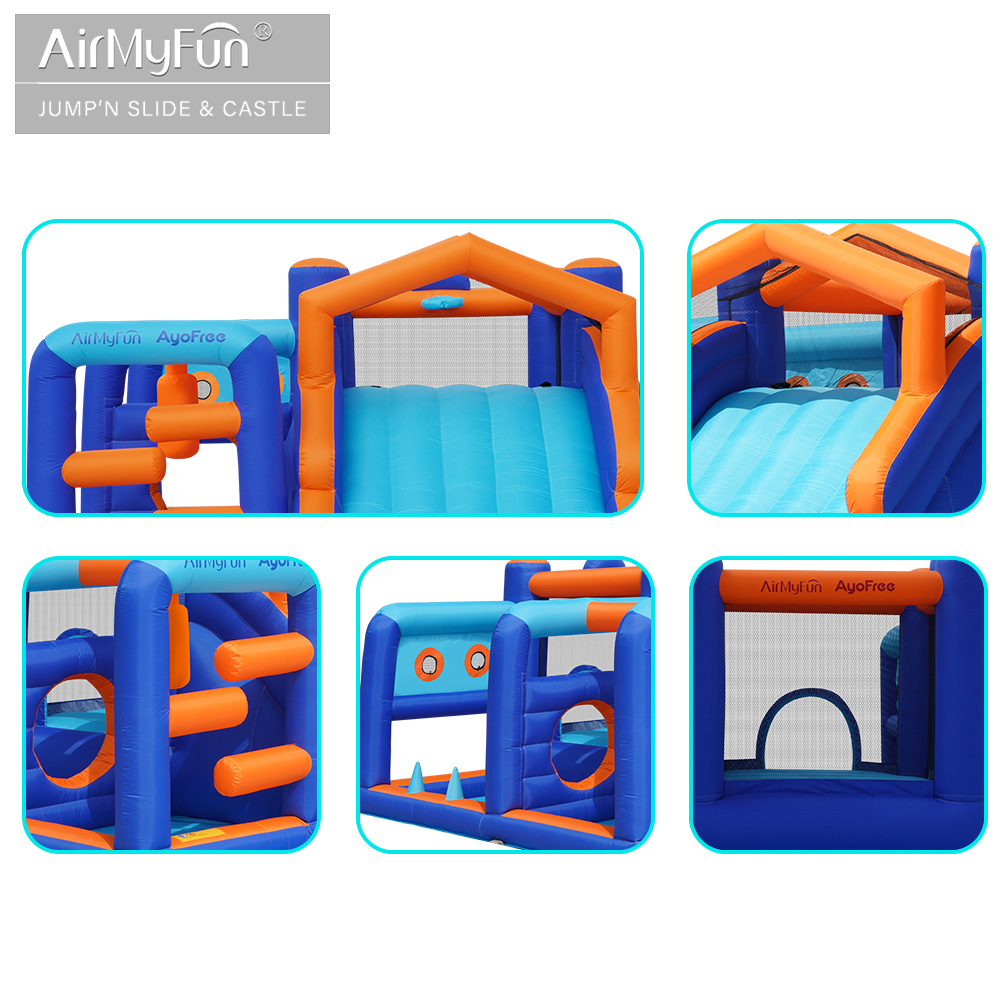 In Stock Best Selling PVC Fabr - Kids Outdoor House With Slide 评论和价格